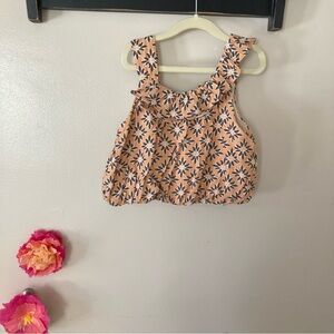 Zara Floral Ruffle Top